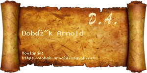 Dobák Arnold névjegykártya