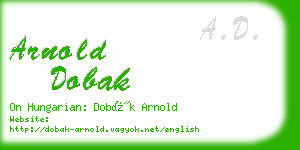 arnold dobak business card